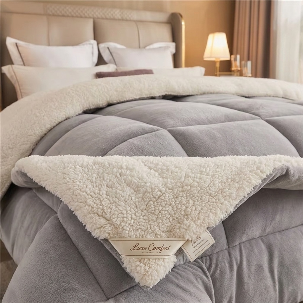 Coberdrom Edredom Sherpa com Mantinha Casal/Queen Dupla Face 2,40m x 2,20m - imagem 2