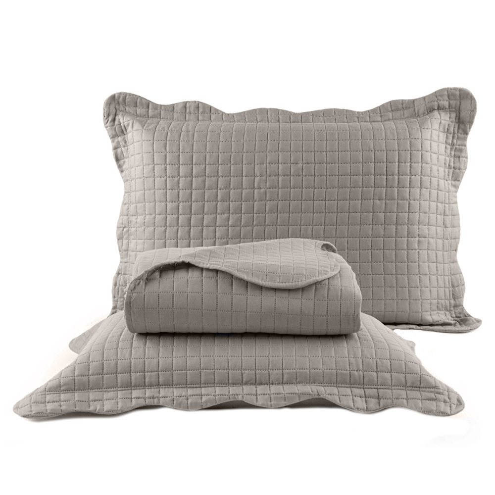 Cobre Leito Colcha Queen 3 Peças Boutis Pastilhas Dupla Face 150 Fios Matelado Fendi