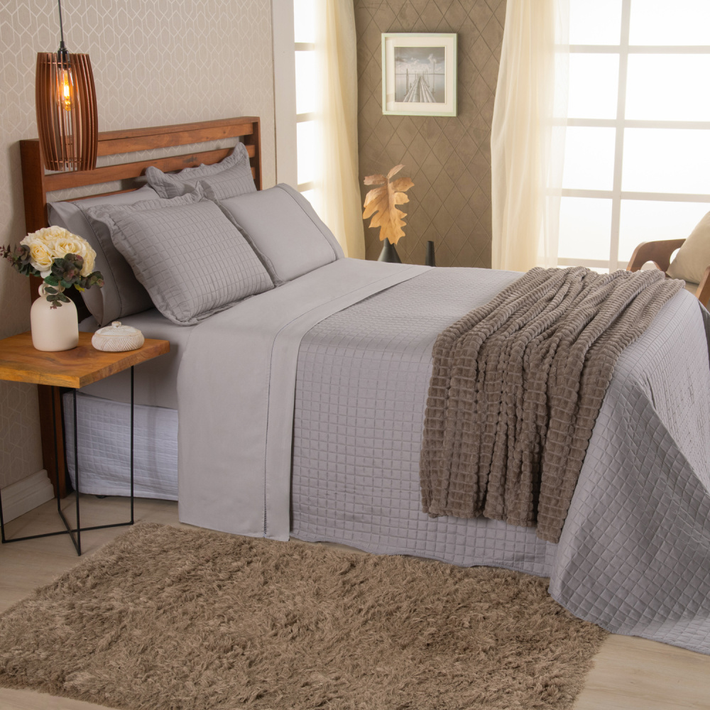 Kit Cama Posta Queen Vitória 8 Peças Fendi/Bege - 3